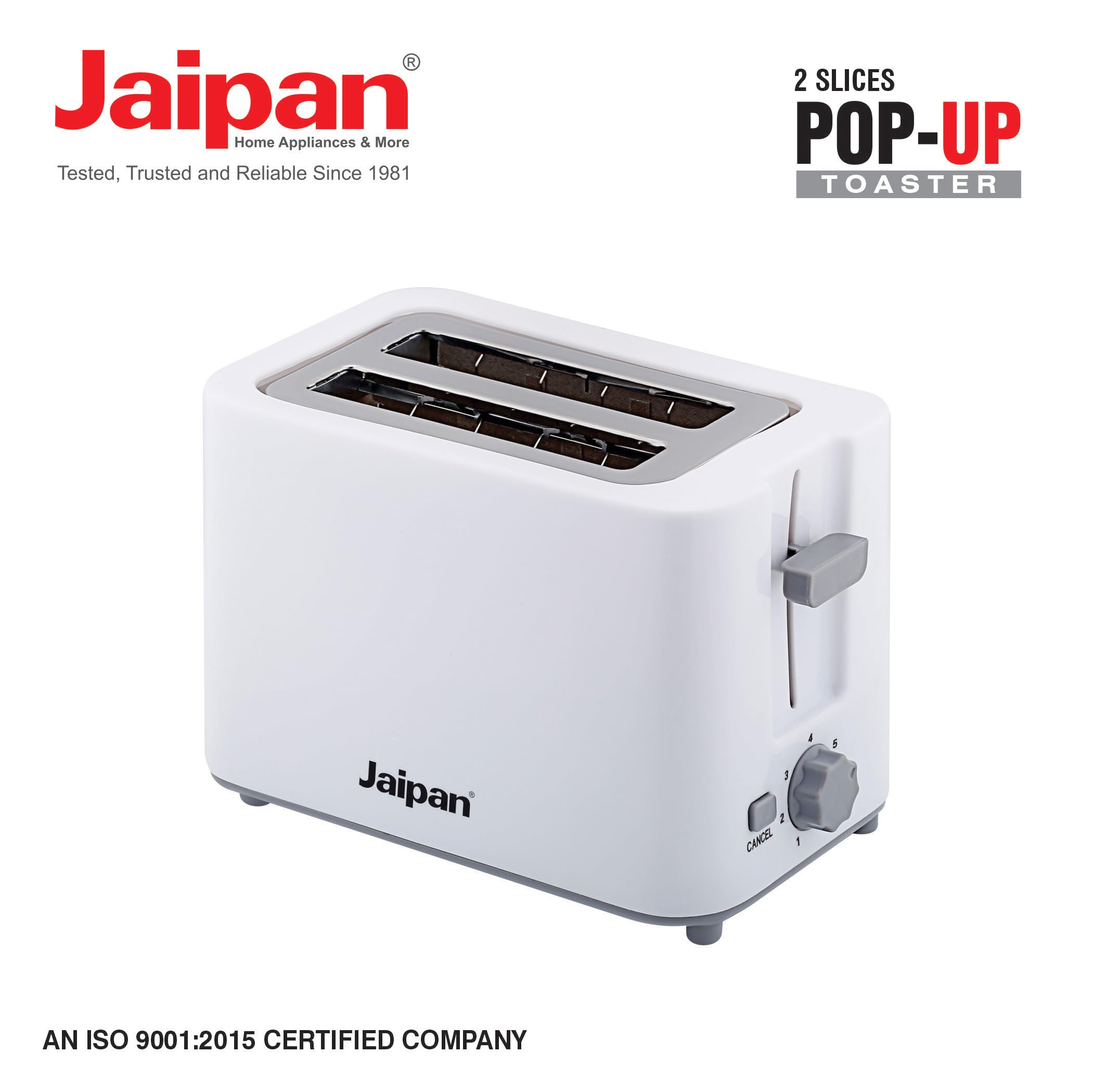 Buy Jaipan Pop-Up Electric Toaster 2 Slices | Cool Touch
